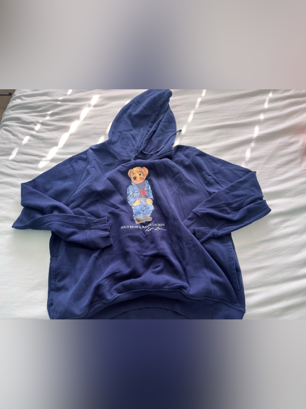 Ralph Lauren Navy Polo Bear Zip-Up Hoodie - Men
